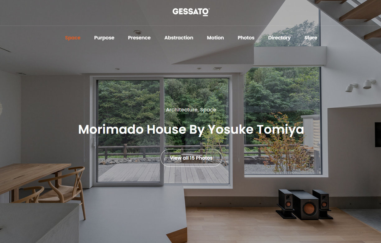 Gessato（ウェブサイト｜米国）「森窓の家 / Morimado House」